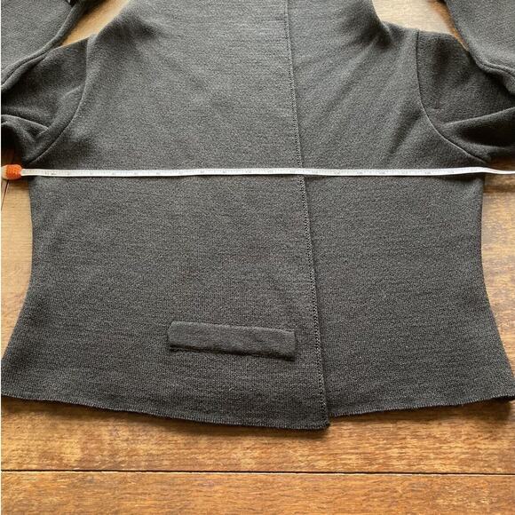 Sarah Pacini Open Front Lagenlook black Cardigan Rayon Merino Wool mixed Italy - Picture 8 of 8